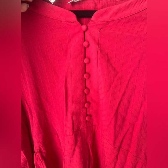AVENUE Red Tunic Dobby Popover NWT Size 22/24 or 2X - Picture 5 of 16